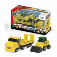 🎉現貨🎉可超取🇰🇷韓國境內版 小巴士 tayo 迷你 重裝備 雙重 工地 推土機 拖車 套組 玩具遊戲組
