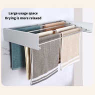Hidden Towel Rack Drying Rack Bathroom Wall-Mounted Towel Rack Closed Creative Balcony Rack