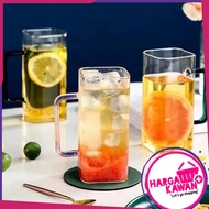 Gelas Kaca Aesthetic Gelas Kopi Gelas Cafe Unik Plus Dus / Gelas Cangkir Glass Coffee Mug 370 ml Plu