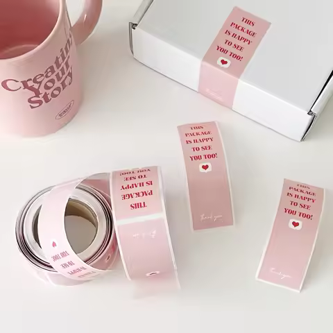 100PCS/ROLL Thank You Sticker Seal Labels Small Business Gift Decor Sticker Package Sticker This Pac