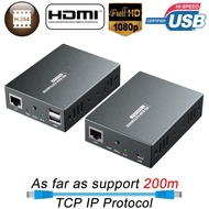 ZY-DT237KM Network B HDMI KVM Over IP Extender Ethernet RJ45 KVM Extender CAT5 CAT6 By UTP 200m KVM Extensor HDMI Over I