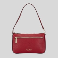 Kate Spade Leila Pebbled Leather Convertible Wristlet Red Curran K6088