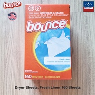Bounce® Fresh Linen Fabric Softener Dryer Sheets แผ่นอบผ้า ลดรอยยับ กลิ่นหอมสดชื่น