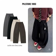 PN.STORE1993 Curved Straight Khaki Pants with Chunky Waist in Various Fashion Styles
