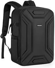 MOSISO Camera Backpack, DSLR/SLR/Mirrorless Camera Bag Waterproof Symmetric Geometric Hard Shell with Tripod Holder &amp; 15-16 inch Laptop Compartment Compatible with Canon/Nikon/Sony, Black