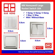 MK Honeywell 1 Gang / 2 Gang / 3 Gang 10A Large Rocket Electric Socket Switch 1 Way / 2 Way Slimline