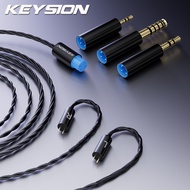 KEYSION 2.5 3-In-1 3.5 4.4มม. สายเคเบิลอัพเกรด OCC ชุบเงิน0.78มม. 2ขาสายหูฟังสายเคเบิลหูฟังไฮไฟ