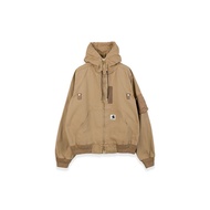 sacai x Carhartt WIP Washed Duck Hooded Blouson Mens (ISETAN Shinjuku Exclusive) Beige Unused