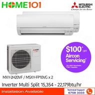 (PRE-ORDER) Mitsubishi StarMex Multi-Split AirCon MXY-2H20VF/MSXY-FP10VG x 2