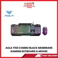 AULA T102 COMBO BLACK MEMBRANE GAMING KEYBOARD & MOUSE