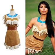 CP132 ชุดโพคาฮอนทัส เจ้าหญิงดิสนีย์ Dress for Pocahontas Suit Disney Costume Party Movie Cosplay Fancy Outfit