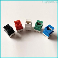 YIN 5Pcs RJ45 Cat6 Keystone Jack Insert Punch Down Keystone Jack Adapter White