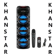 ZQS 8302 SPEAKER KARAOKE/ BLUETOOTH USB /AUX Portable LED Rechargeable Bluetooth Bass Speaker Sound 