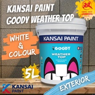 Kansai Paint Goody Weather Top Exterior (WHITE/COLOUR) 5L (Song Fatt)PAR Weathercoat/Weathershield/Cat Luar/Weatherbond