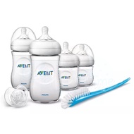 Philips Avent Natural Newborn Starter Set (4oz - 2 bottles, 9oz - 2 bottles, Bottle Brush & Soother)