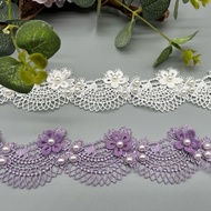 1 Meter price border Lace,beautiful embroidery border lace ,tinghi lace renda cantik