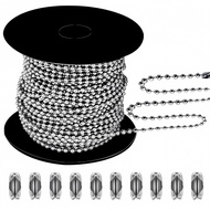50ft Ball Bead Chain # 10 Stainless Steel Ball Chain Roller Shade Chain&Vertical Window Blinds Dog T