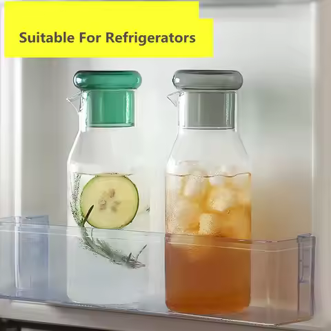 Clear Bedside Water Carafe Set with Tumbler Glass for Bedroom, Bedside Night Carafe Pitcher and Wate