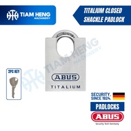 ABUS 96CSTI/50 TITALIUM CLOSED SHACKLE PADLOCK 2 KEYS #EC75 50MM