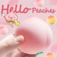 Cute Peach Squishy Ibloom Fruit Shape Stress Relief Toy Lovely Desktop Ornament Collectible Toy