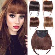 Synthetic Hair Clip On Fringe Hair Extensions Synthetic Fringe Blunt Hair Bang Heat Resistant Fake H