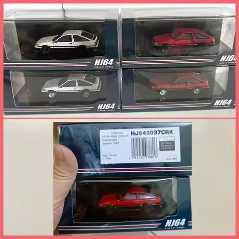 Hobby Japan Diecast Alloy 1: 64 Scale AE86 COROLLA LEVIN Car Model Classics Adult Souvenir Gift Stat