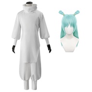 Holoun jujutsu jjk Manga Anime kashimo Hajime cosplay trang phục tóc giả màu xanh trắng hàng đầu đàn