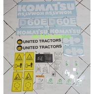 Dozer Sticker D60EKomatsu (white) Heavy Equipment Decal
