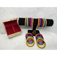 Bangle Box 4inch silver/gold mix - tradional