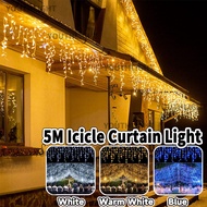 Lampu Raya Icicle Curtain Light 5M 216LED Fairy Light Led 8Modes Ramadan Light For Hari Raya Lights 