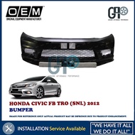 HONDA CIVIC FB TRO (SNL) 2012 FRONT BUMPER WITH GRILLE