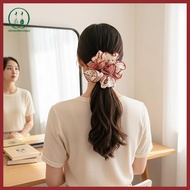 [Chicnest] 2/3Pcs  Plaid Scrunchies No Crease Stretchy Hair Ties for Women Girls Student School Hair