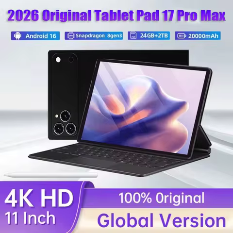 2026 Original NEW IPad 17 Pro Max 11 Inch Global Edition Tablet 24GB 2T Android16 Snapdrago 8gen3 5G