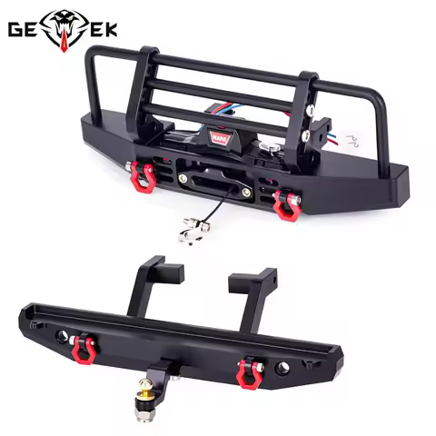 Metal TRX4M Front Rear Bumper and Winch for 1/18 RC Crawler Car Traxxas TRX4-M Defender Upgrade Part