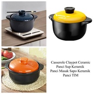 Casserole Claypot Ceramic Soup Pot Ceramic Cooking Pot