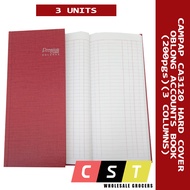 CAMPAP CA3120 200pgs Hard Cover Oblong Accounts Book (3 Columns) X 3 Units