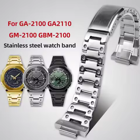 For G-SHOCK Casio GA-2100 GA-2110 GBM-2100 GM-2100 stainless steel watch band GA2100 Replacement met