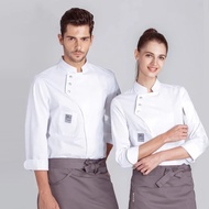 Jaket Chef Uniseks High End Baju Dapur Restoran Hotel Pelayan Pakaian Seragam Bakeri Katering Pakaia