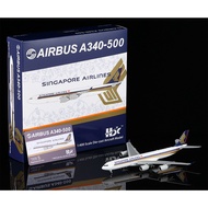 A530101F Alloy Collectible Plane HX Models 1:400 Singapore Airlines Airbus A340-500 Diecast Aircraft