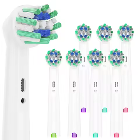 4/8/12/20pk Cross Bristles Brush Heads Compatible with Oral B Electric Toothbrush, Replacement Tooth