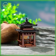 EPMN> 3cm 4cm Mini Pagoda Statue Miniature Pagoda Bonsai Gazebo Micro Landscape Hexagonal Pavilion F