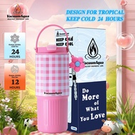 Vacuum Aqua 750ml thermos Bottle Stainless Steel Thermos Tumbler With Handle & Straw Sports Bottle