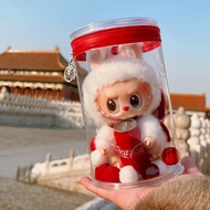 (No dolls)For labubu bag 16CM high small red can Coke labubu cotton doll out ortable Transparent PVC