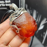 歐款新貨 天然波羅的海海漂蜜蠟項鏈 全皮原石 s925銀鑲嵌 蜜蠟尺