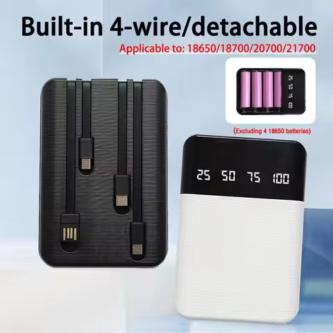 5V 4 Slots 21700 18650 Battery Box Case DIY Power Bank Charger Shell Charging Case For 4x 3.7V 18650