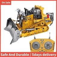 1:24 2.4GHz 9 Channels Remote Control Tractor Toy Bulldozer RC Aluminum Alloy Engineering Tractor To