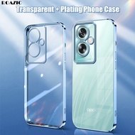 For OPPO A98 5G A79 5G A94 A78 4G A78 5G A60 Reno 5F Phone Case Luxury Plating Edge Transparent Soft