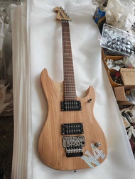 Custom Washburn Nuno Bettencourt Signature N4 Electric Guitar Natural Wood Abalone Dot InlayTremolo Vibrato Bridge