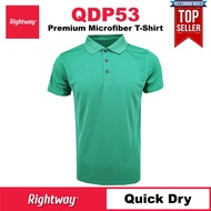 【PREMIUM】 RIGHTWAY Baju Polo Tshirt Jersey Microfiber Berkolar Lelaki Murah QDP53 EMERALD