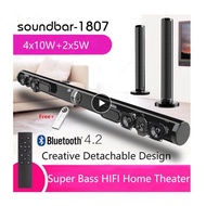 Mastersat  Amoi IP1807  Bluetooth Soundbar 3D Surround sound Home Theater ลำโพงดูหนัง : ซาวน์บาร์ไฮเอนด์  ที่สามารถแยกวาง ซ้าย-ขวาได้ 2019 50W 360 3D Hifi Bass Sound TV Soundbar